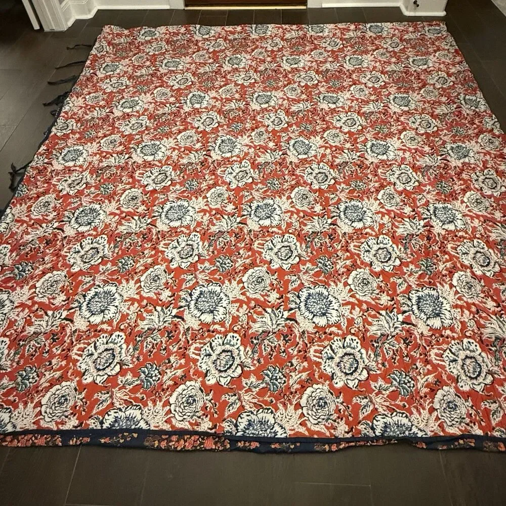 KING duvet cover Lauren Ralph Lauren Home Tessa Floral Red Blue Preppy Americana